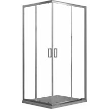 Box Doccia Angolare 70x80 Cm 2 Ante Scorrevoli In Cristallo Trasparente 6mm H185 Fosterberg Dragor