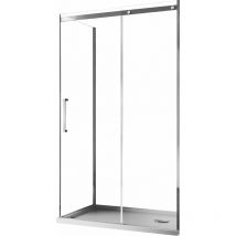 Box Doccia Angolare 75x100 cm 1 Anta Scorrevole in Cristallo Trasparente 8mm H200 Fosterberg Horsens Destro