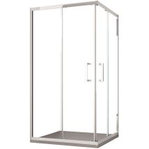 Box Doccia Angolare 120x110 Cm 2 Ante Scorrevoli In Cristallo Trasparente 6mm H195 Bonussi Sasha