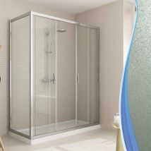Fosterberg - Box Doccia Rettangolare 2 Ante Scorrevoli in Cristallo H198 Viborg Duo 70x120 cm