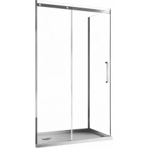Box Doccia Angolare 1 Anta Scorrevole in Cristallo Trasparente 8mm H200 Fosterberg Horsen 70x100 cm