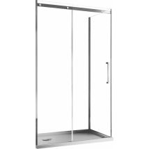 Box Doccia Angolare 80x140 Cm 1 Anta Scorrevole In Cristallo Trasparente 8mm H200 Fosterberg Horsens Sinistro