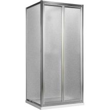 Fosterberg - Box Doccia Angolare 80x80 cm 2 Ante Battenti in Cristallo Opaco 4-6mm H198 Maribo Duo