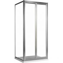 Fosterberg - Box Doccia Angolare 70x80 cm 2 Ante Battenti in Cristallo Trasparente 4mm H198 Maribo Duo