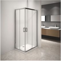 Box doccia angolare con vetro trasparente, 70x90x185 cm