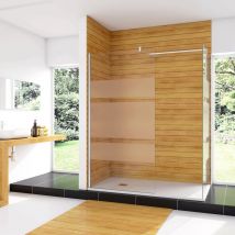 Aica Italy - Box Doccia Angolare da Doppio Walk In (90+70)x190 cm in Vetro Temperato 6 mm Anticalcare Multi Fasce Satinate 2 Barre Stabilizzatrici da