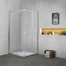 Showerdesign - Box doccia tokyo doppia porta scorrevole rettangolare 100x70 cm altezza 200 cm cristallo temperato 6 mm