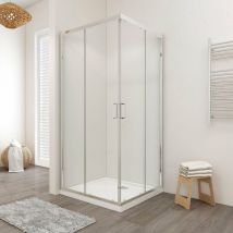 Showerdesign - Box doccia lisbona doppia porta scorrevole quadrata 80x80 cm altezza 190 cm cristallo 6 mm