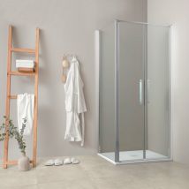 Showerdesign - Box doccia angolare oslo 70x70 cm porta saloon altezza 200 cm cristallo 6 mm
