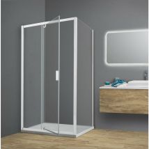 Showerdesign - Box doccia tokyo porta battente rettangolare 120x90 cm altezza 200 cm cristallo 6 mm bianco opaco