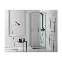 Tamanaco - Box doccia flex in cristallo 6 mm trasparente 70x90 con profilo