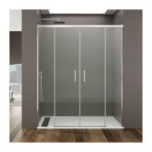 GME - Box doccia basic spazio 2 fissi + 2 scorrevoli, Finiture: Trasparente - Estensione: 172 - 182 cm