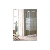 Salone - box doccia in cristallo trasparente/serigrafato MM.6 CM.70X100x185H mod. lusso