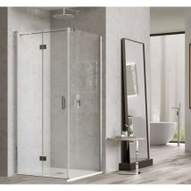 Weiss Stern - Box doccia due lati con porta a libro e lato fisso senza profili h200 herea, seleziona misura 70x80