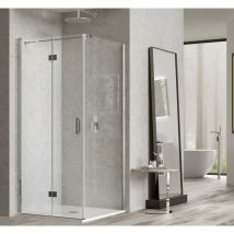 Weiss Stern - Box doccia due lati con porta a libro e lato fisso senza profili h200 herea, seleziona misura 80x100