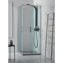 Box doccia FLEX in cristallo 6 mm satinato 72x100 con profilo