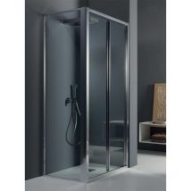 Tamanaco - Box doccia FPS30 cristallo 6 mm trasparente 100x120 con profilo - Cromo