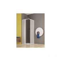 Lineadoccia - Box Doccia in pvc 2 Lati Apertura Centrale Angolare a Soffietto Senza Guide Inferiori 70 x 70 x h185 cm