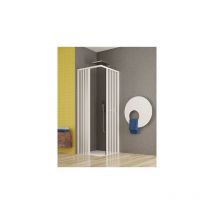 Linea Doccia - Box Doccia in pvc 2 Lati Apertura Centrale Angolare a Soffietto Senza Guide Inferiori 80 x 140 x h185 cm