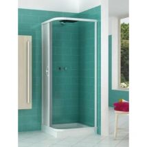 Box doccia Luna 80x100 cm in pvc apertura soffietto laterale