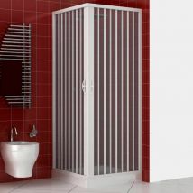 Pinto - box doccia 'luna' ad angolo 2 porte estensibile in pvc - CM.MINIMO70/80XMINIMO90/100X185H