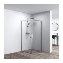 Idrobric - Box Doccia Quadrato 68-80/68-80x185h 4mm Cromato - Volta