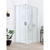 Box doccia QUICK in cristallo 6 mm trasparente 70x70 con profilo