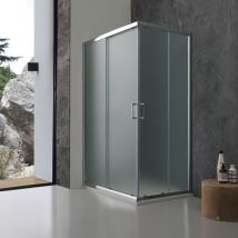 Kiamami Valentina - Box Doccia Rettangolare Modello Giada 80X120 Cristallo Opaco