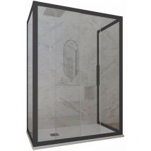Forte - Box doccia scorrevole 3 lati 70x130x70 cm Antracite Deco Trio