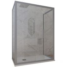 Box doccia scorrevole 3 lati 80x170x80 cm Silver Deco Trio