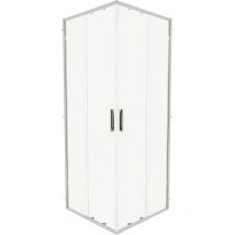 Parama - Box Doccia Scorrevole 70x70cm con Profili Slim in Alluminio Cromati Vetro 6mm Trasparente h190 - Reversibile Mod. Portofino