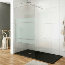 GME - Box doccia screen vetro fisso 8 mm con anticalcare , Finiture: Frost - 108x195 + braccetto supporto