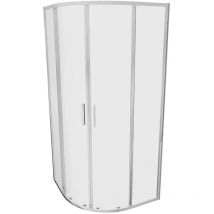Parama - Box Doccia Semicircolare 75x75cm Profili Slim Cromati Vetro 6mm Opaco h190 - Reversibile Mod. Portofino