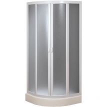 Idralite - Box doccia semicircolare in acrilico h 190 cm mod. Marte 90x90 cm apertura scorrevole