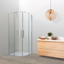 Showerdesign - Box doccia oslo doppia porta battente semicircolare 80x80 cm altezza 200 cm cristallo 6 mm