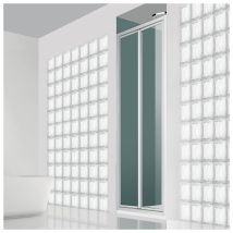 Giava - Box Doccia Smeralda Saloon In Cristallo 3 Mm Trasparente 90x80 Cm