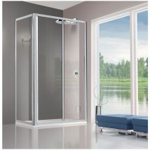 Giava - Box doccia Smeralda scorrevole in acrilico 120x70 cm con profilo