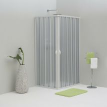 Box doccia Space angolare 100x100 cm riducibile a 90x90 cm a soffietto in pvc