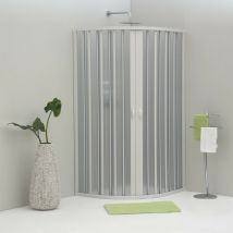 Box doccia Space semicircolare 80x80 cm a soffietto in pvc