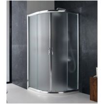 Totama - Box Doccia Tondo Semicircolare Vetro Opaco 80x80 90x90 4mm Scorrevole - Misura Semicircolare 90x90