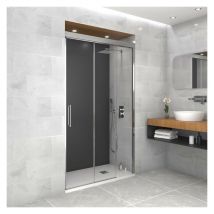 GME - Box doccia trio 1 fisso + 2 scorrevoli - Estensione: 121-126 cm