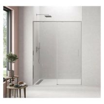 GME - Box doccia twenty fisso + scorrevole sistema di chiusura automatica 'soft-close' - Estensione: 150-155 cm