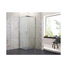 Totama - Box Doccia Vetro opaco Anticalcare Temperato 4MM Apertura Angolare Doppio Scorrevole H185 70 x 100 x 185h