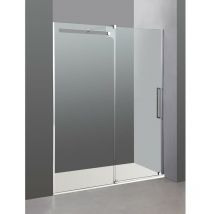 Box doccia VETRUM in acciaio fisso + scorrevole - Estensione: 177-182 cm