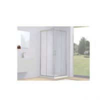 Megius - Box Doccia Virtus a Ad Angolo Doppio Scorrevole 77,5/80 Cm