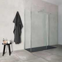 Showerdesign - Doccia Walk-In 3 lati con paraschizzi helsinki 140x110 cm cristallo Trasparente Cromo (110+90+25+110)