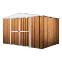 Notek - Box in acciaio deposito attrezzi da esterno 360x175cm x h 212cm - 110 kg - 6,30 mq - colore effetto legno