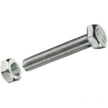 Box l 50 Stück metrische Sechskantschraube + Zinkmutter m 6x10mm Fadix