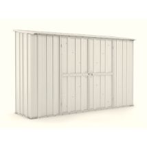 Notek - Box lamiera capanno in acciaio per esterno 307x100cm x h1.92m - 75KG - 3.07mq - colore bianco
