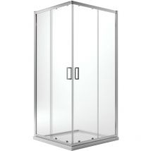 Mampara de ducha vidrio transparente h 198 mod. Ready 70x90 cm rectangular